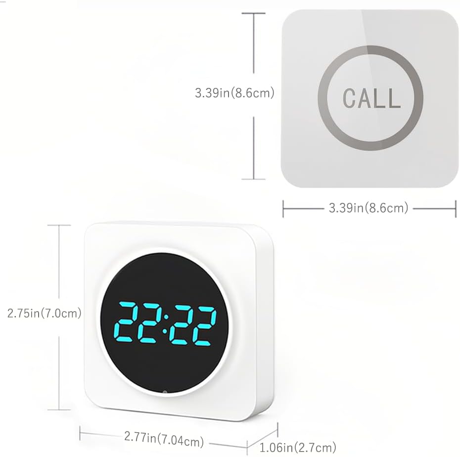ALIBELL Draadloos oproepsysteem voor restaurant, calling systeem, 2 digitale led-display-ontvangers en 16 Beeper Pager voor restaurant, verbetering van de servicekwaliteit