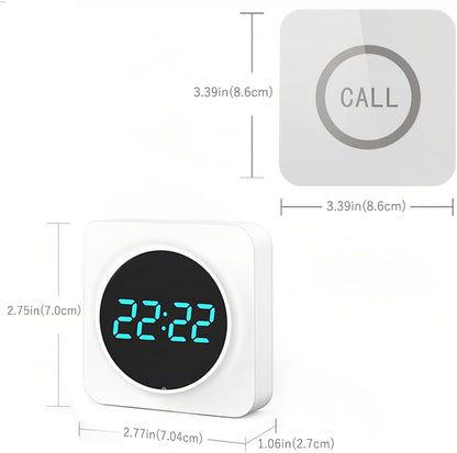 ALIBELL Draadloos oproepsysteem voor restaurant, calling systeem, 2 digitale led-display-ontvangers en 16 Beeper Pager voor restaurant, verbetering van de servicekwaliteit