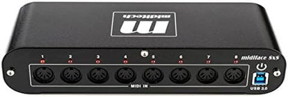 USB MIDI-interface 8x8 – MIDI-adapter – MIDI-splitter – MIDI-hub – MIDI-router – Class Compliant – 128 MIDI-kanalen
