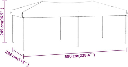 vidaXL Partytent inklapbaar 3x6 m wit