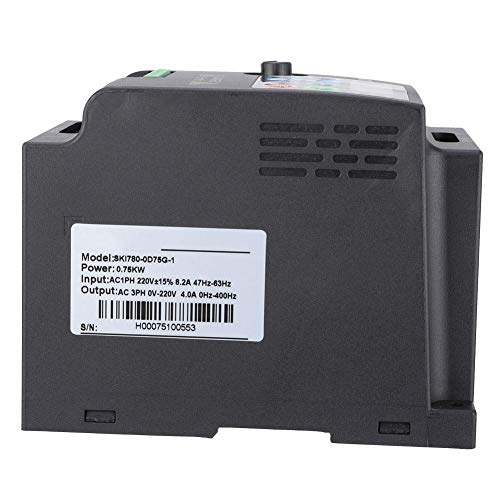 VFD Inverter frequentieomvormer, SKI780 Mini VFD 1/3 fasen frequentieomvormer voor spindelmotor toerentalregeling 220 V / 380 V, 0,75/1,5/2,2 KW (220 VAC, 0,75 KW)