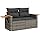 vidaXL 2-seater sofa with cushions poly rattan grey, lounge sofa, garden bench, garden furniture