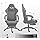 Dowinx Adjustable Gaming Chair PC Office Chair with Footrest, Game Chair with Massage Lumbar Support, Ergonomic PU Gaming Chair with Headrest (Black) - QUORE