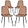 GARDENIA Becky stoelen, staal, roest, 4, eenheid