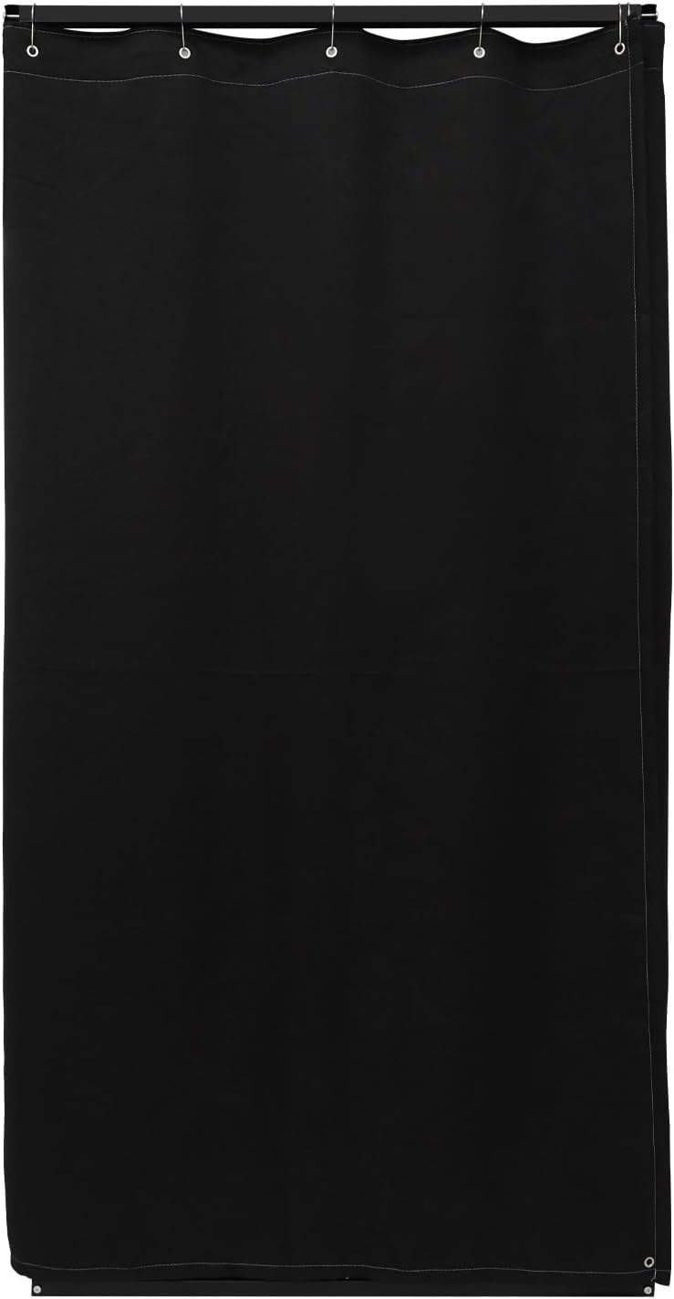 OUKANING Draagbare kleedcabine 100 x 100 x 200 cm, draagvermogen 30-35 kg, beweegbare kleedkamer, vrijstaand, afneembaar en ondoorzichtig, voor 3-4 personen (zwart) - QUORE