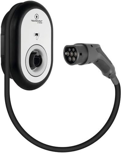 TechniSat TECHNIVOLT 101-11kW laadstation/wandbox voor e-auto's met geïntegreerd laadstopcontact type 2 voor snel opladen thuis, RFID-kaart, subsidiabel, IP54 - inclusief oplaadkabel
