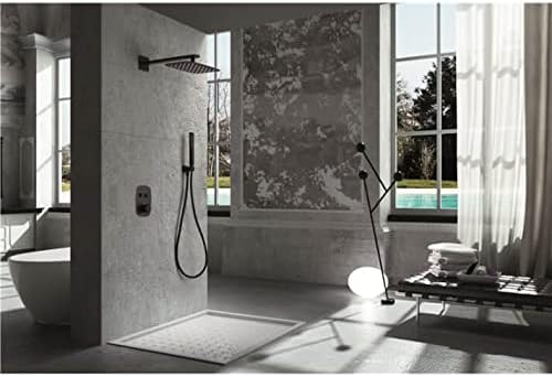 Thermostaat Douche Set – Douchekraan – Thermostaatkraan – Handdouche – Hoofddouche – Mat Zwart – Veiligheidsstop 38°C – Turbo Clean Systeem