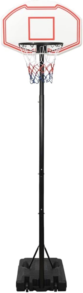 Basketbalring – Basketbalpaal – Basketring – Basketbalbord – Verstelbare Hoogte 282-352 cm – Duurzaam Polyethylene Wit