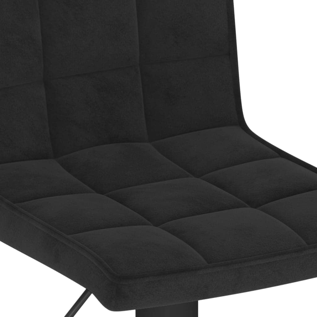 vidaXL Barkrukken 2 st fluweel zwart, barkrukje, bar kruk, barstoel, barkrukjes, bar krukken, barstoelen, bar stoel, bar stoelen, kruk, krukken