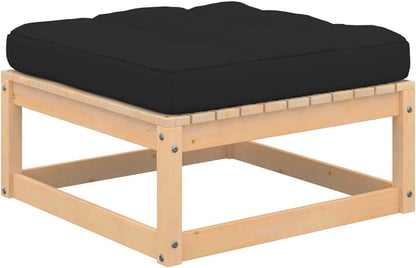 Lounge tuinmeubelset balkon meubelset tuinlounge set 4-dlg. tuin-loungeset met kussen massief grenen - QUORE