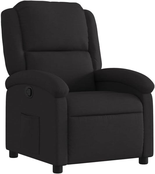 Verstelbare Fauteuil – Relaxstoel – Recliner – Tv Stoel – Lounge Stoel – Zwart – Handmatige Ligfunctie – Comfortabele Stoffering