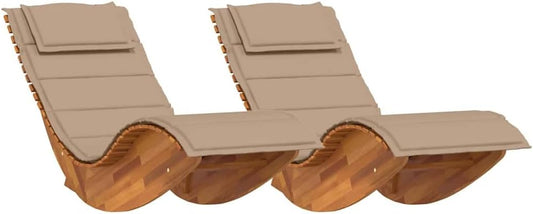 Houten Ligstoel – Tuinstoel – Ligbed – Lounge Chair – Relaxstoel – Duurzaam Acaciahout – Verstelbare Rugleuning Met Waterafstotend Kussen