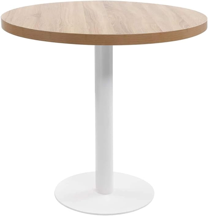vidaXL Bistro table 80 cm MDF light brown