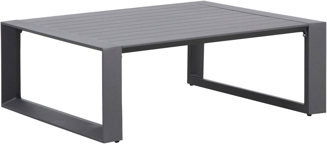 Hespéride Salontafel voor de tuin, vierkant, grafiet