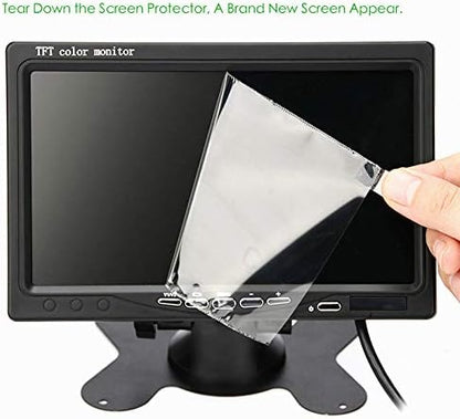 12V-24V 4Pin Omkeren Backup Achteruitrijsysteem 7 inch TFT LCD HD Monitor met Zonnescherm Beugel 2x 18LEDs IR Nachtzicht Waterdichte Reverse Camera voor RV/Bus/Trailer/Truck
