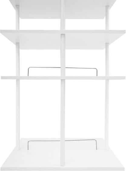360° Floor Stand Rotating Shoe Organiser, Shoe Rack, Rotating Shoe Rack, Multi-layer Shoe Stand, Swivel for Placement, Shoes, Hats, Handbags etc. (6 Floors, White) - QUORE