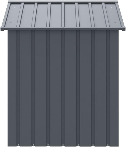 vidaXL Dog house with roof 117x103x123cm galvanized steel