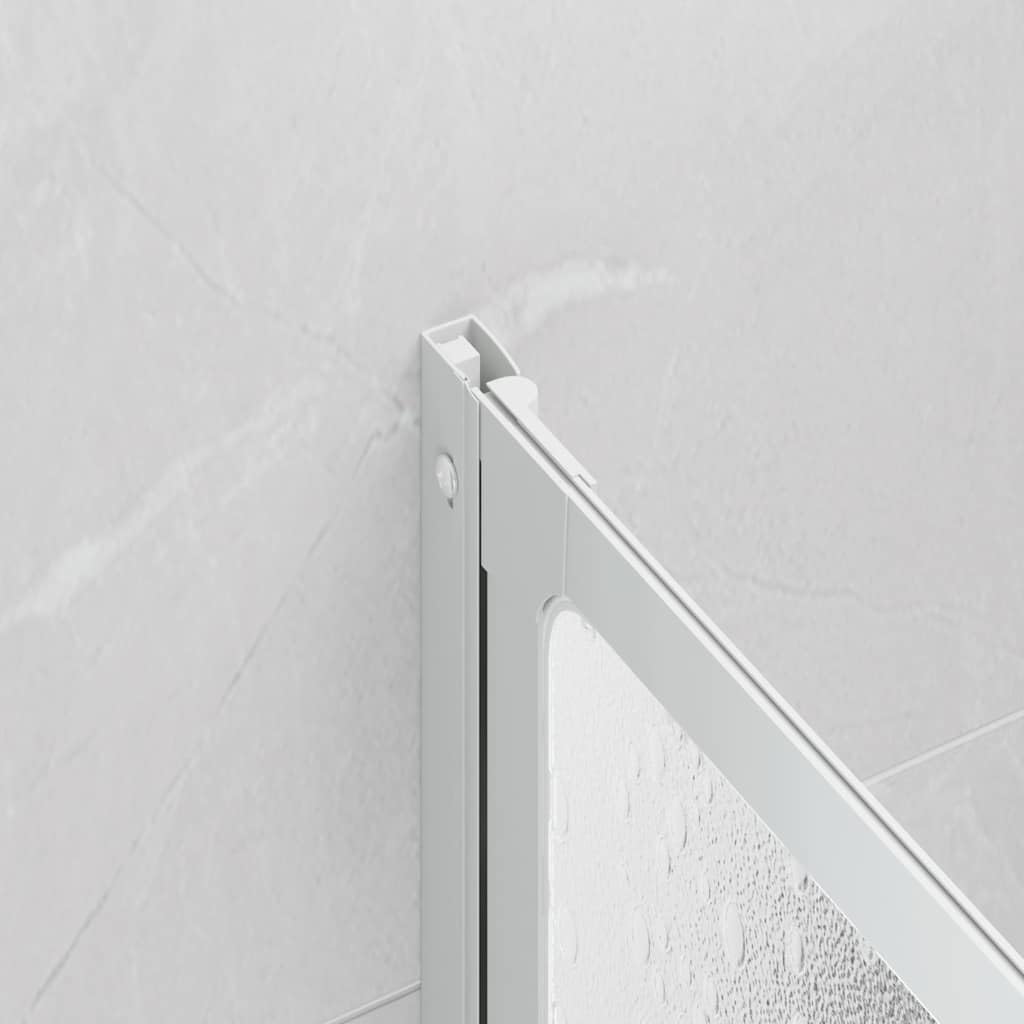 Badwand – Douchewand – Badscherm – Douchewand Vouwen – Inklapbare Badwand – 141 x 132 cm – Aluminium Frame & Rubber Dichting