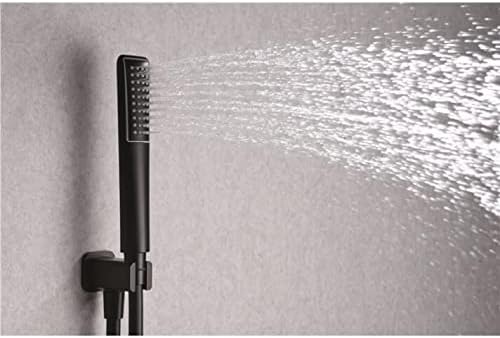 Thermostaat Douche Set – Douchekraan – Thermostaatkraan – Handdouche – Hoofddouche – Mat Zwart – Veiligheidsstop 38°C – Turbo Clean Systeem