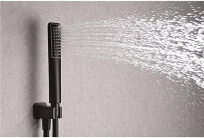 Thermostaat Douche Set – Douchekraan – Thermostaatkraan – Handdouche – Hoofddouche – Mat Zwart – Veiligheidsstop 38°C – Turbo Clean Systeem