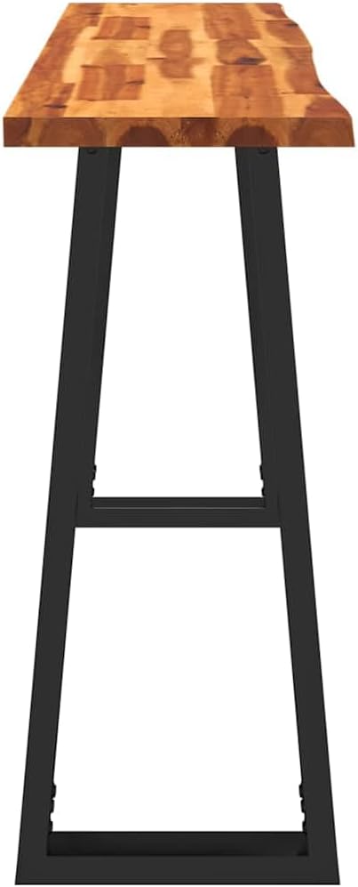 vidaXL Wall table with natural edge 140x40x80 cm solid acacia wood