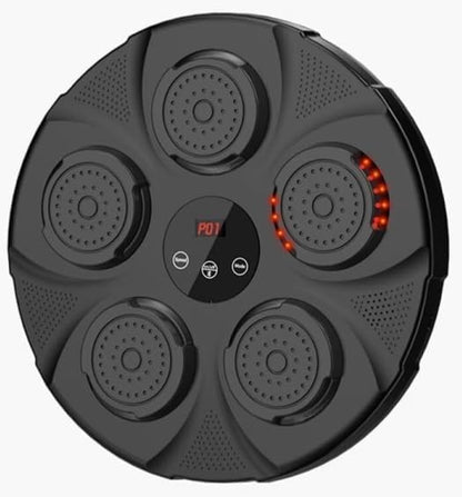 Music Boxing Machine - Music Boxing Machine voor de Muur - Gemonteerde Boks Trainer met Bluetooth & 2 Paar Handschoenen - Reactie-en Snelheidstraining voor Kinderen & Volwassenen - Zwart