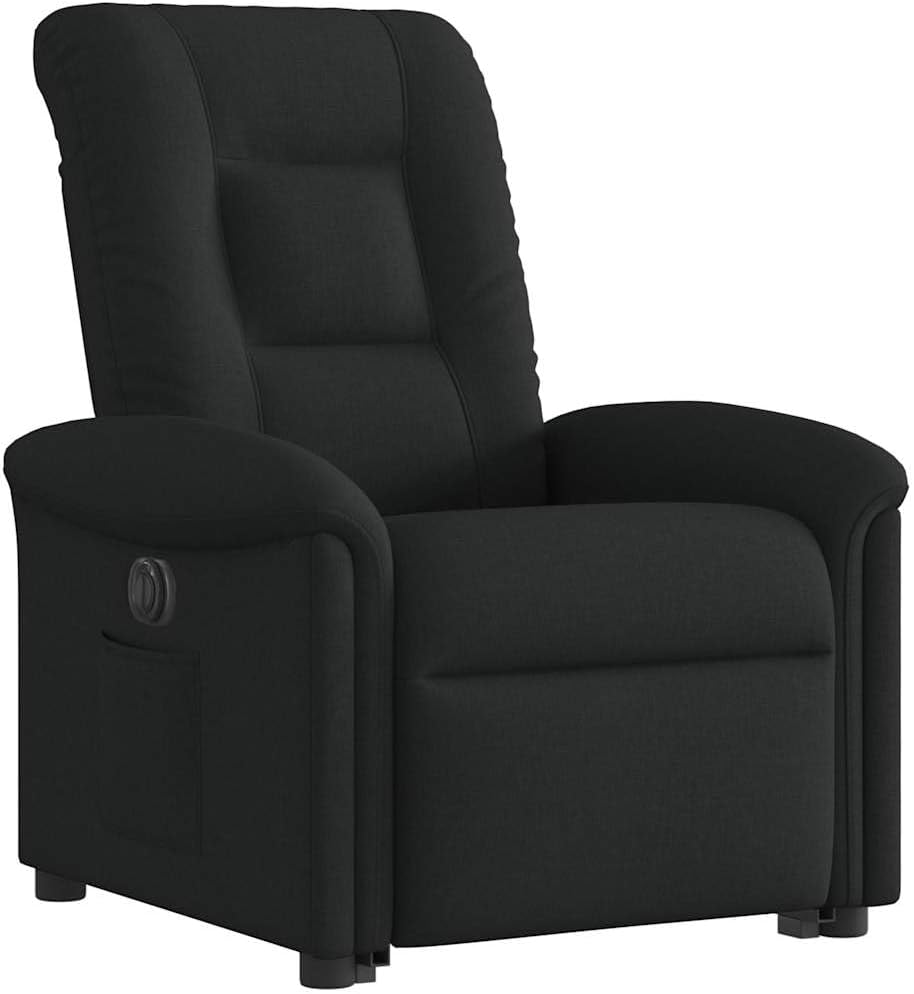 Recliner Chair with Stand Up Aid Electric Black Fabric TV Chair with Reclining Function Single Reclining Chair Relax Chair for Living Room Bedroom Electric Tilt System mA9