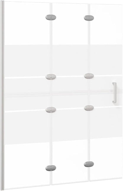 Opvouwbaar Douchepaneel – Inklapbaar Douchewand – Doucheafscheiding – Walk-in Douche – Badkamerpaneel – 100 x 140 cm – ESG Veiligheidsglas & Aluminium Frame