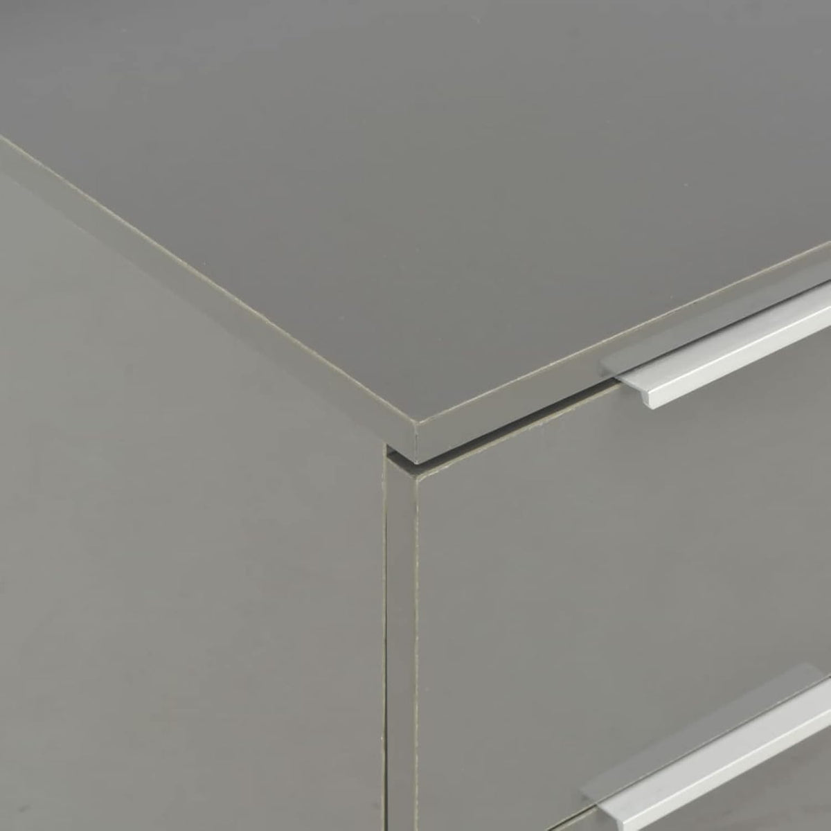 Sideboard Living Room Cabinets Living Room Angled Storage Cabinet Sideboard High Gloss Grey 60x35x80cm Wood Material - QUORE