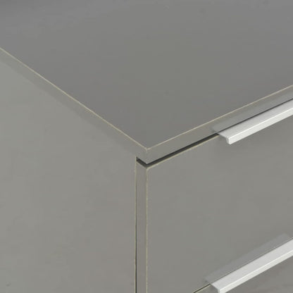 Sideboard Living Room Cabinets Living Room Angled Storage Cabinet Sideboard High Gloss Grey 60x35x80cm Wood Material - QUORE