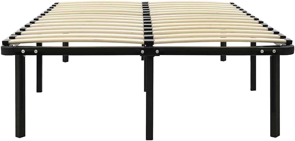 vidaXL Bedframe metaal zwart 160x200 cm