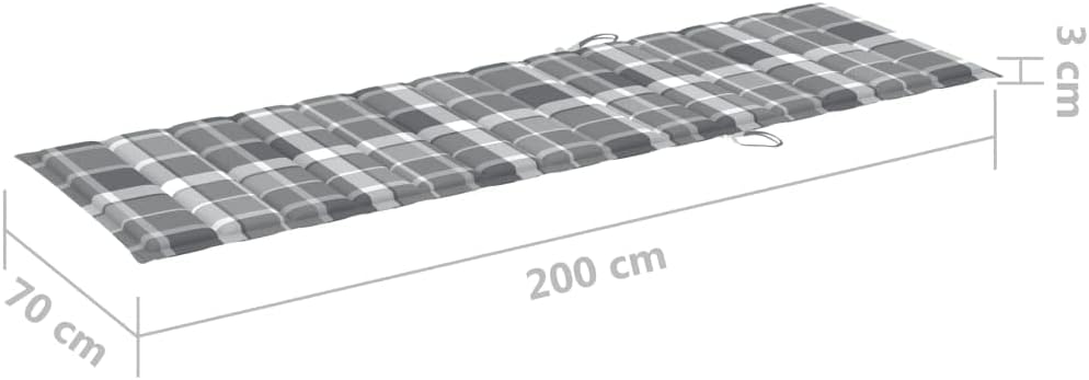 3065983 Double Lounger and Cushion Made of Impregnated Pine Wood, Outdoor Garden Lounger, Outdoor Garden Lounger for Outdoor Swimming Pool Lounger - QUORE