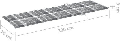 3065983 Double Lounger and Cushion Made of Impregnated Pine Wood, Outdoor Garden Lounger, Outdoor Garden Lounger for Outdoor Swimming Pool Lounger - QUORE