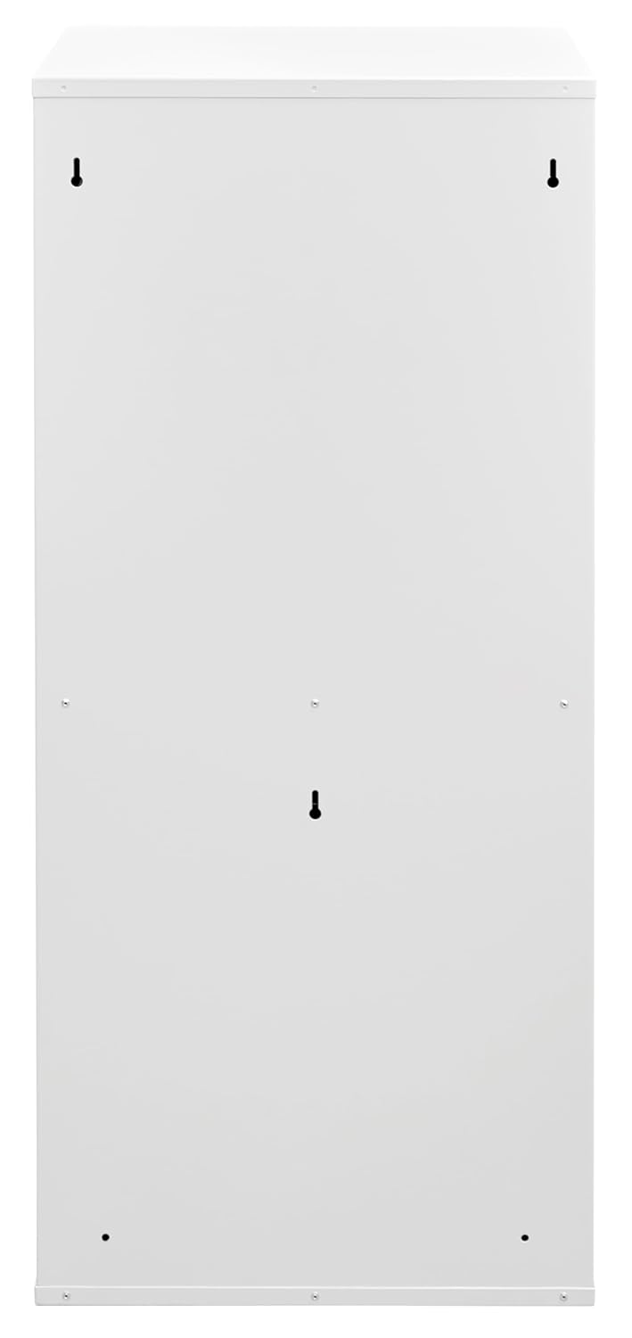 ARREGUI Basic CR401-B2 Recyclingcontainer | Afvalcontainer in Staal | 2 Compartimenten 2x23L (46 L) | Binnenemmers met Hoge Capaciteit | Multifunctionele Recyclebak | Afvalbak voor Keuken of Huis| Wit
