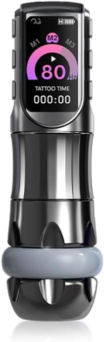OG Pioneer Inspiration, draadloze tattoo-pen met schokabsorptie en dual mode-besturing voor professionele tattoo-artiesten, 4,2 mm, grijs