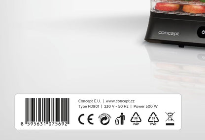 Concept SO2042 digitale voedseldroger 500 W
