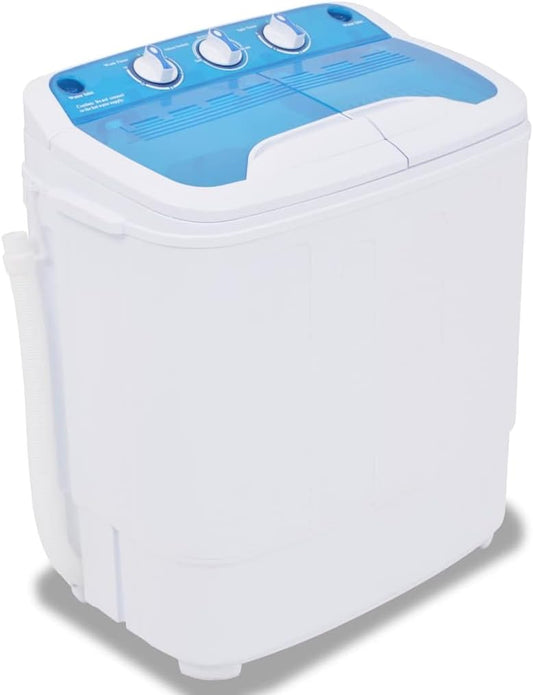 vidaXL Mini Washing Machine Double Drum 5.6kg Washing Machine Clothes Cleaning - QUORE