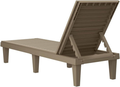 vidaXL Lounger 155x58x83 cm polypropylene light brown - QUORE