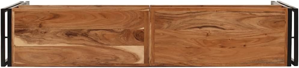 vidaXL Solid Acacia Wood Wall Table Furniture Console Console Table Half Table Wall Tables Table Haltable Corridor Table Consoles Tables Furniture