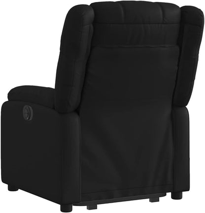 Relaxstoel met opstahulp – Elektrische Relaxfauteuil – Tv-stoel – Ligstoel – Relaxfauteuil – Elektrisch Kantelsysteem – Zwart Kunstleer – Maximaal Comfort