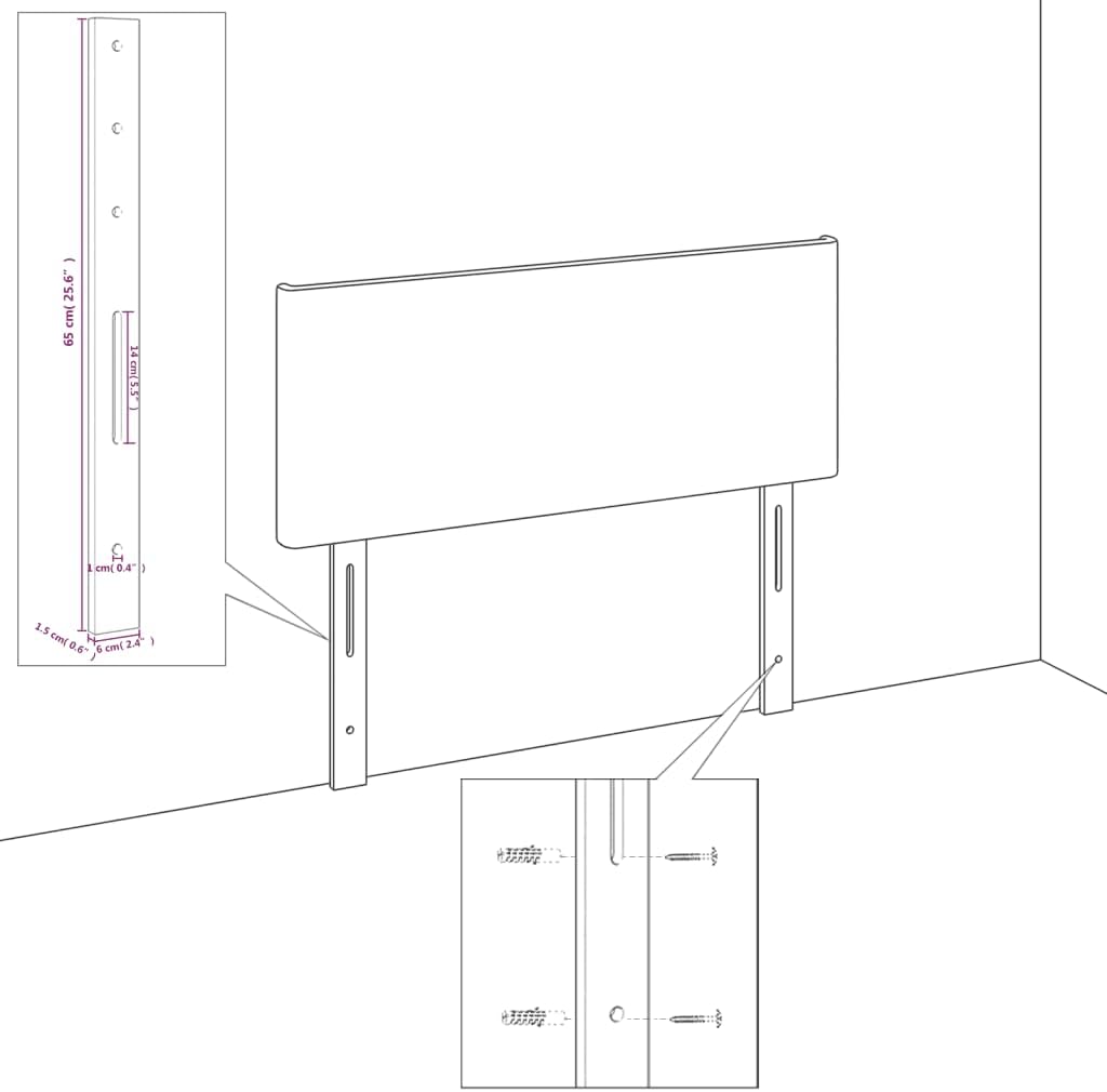 vidaXL Hoofdbord LED 80x5x118/128 cm fluweel donkergrijs, hoofdeinde, houten hoofdeinde, bedonderdeel, houten hoofdbord, slaapkamermeubel