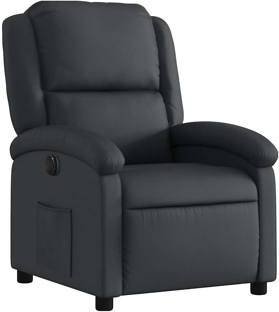 vidaXL Armchair electric adjustable genuine leather black, massage chair, recliner chair, recliner chair, recliner chair, recliner chair, recliner chair, sleeping chair
