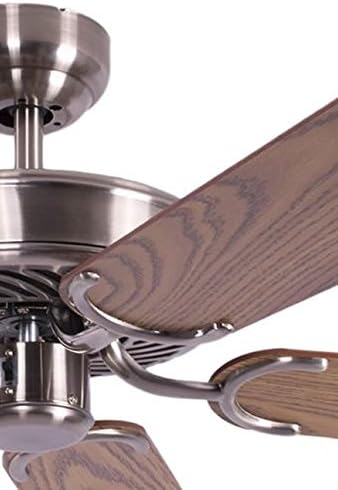 Pepeo Potkuri Plafondventilator zonder verlichting, oudzilver, eiken vleugels, 132 cm