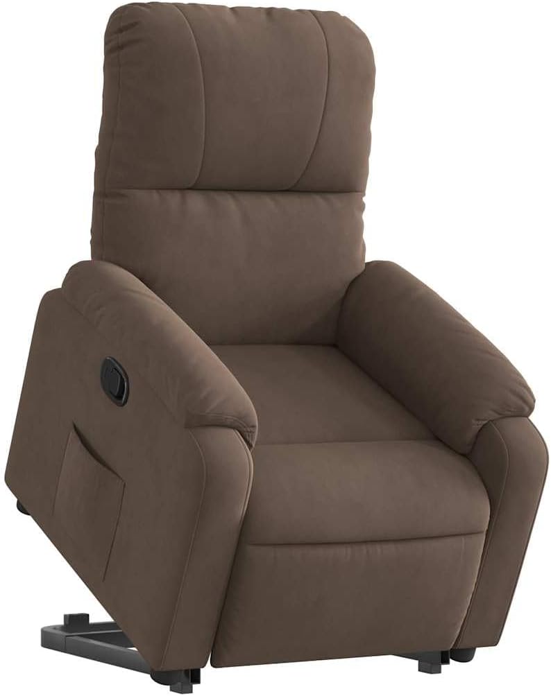 Relaxstoel Met Opstahulp – TV-Stoel – Ligstoel – Enkele Stoel – Relaxfauteuil – Elektrische Opstahulp – Microvezelweefsel – Verstelbare Rugleuning Tot 135°