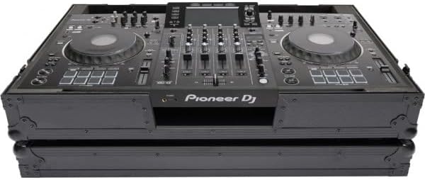 DJ-controllercase – Koffer – Flightcase – Transportkoffer – Beschermcase – Voor Grote DJ-Controller – Zwart/Zwart – 9 Mm Gelamineerd Multiplex – Afneembaar Laptopplatform