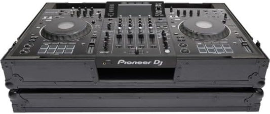 DJ-controllercase – Koffer – Flightcase – Transportkoffer – Beschermcase – Voor Grote DJ-Controller – Zwart/Zwart – 9 Mm Gelamineerd Multiplex – Afneembaar Laptopplatform
