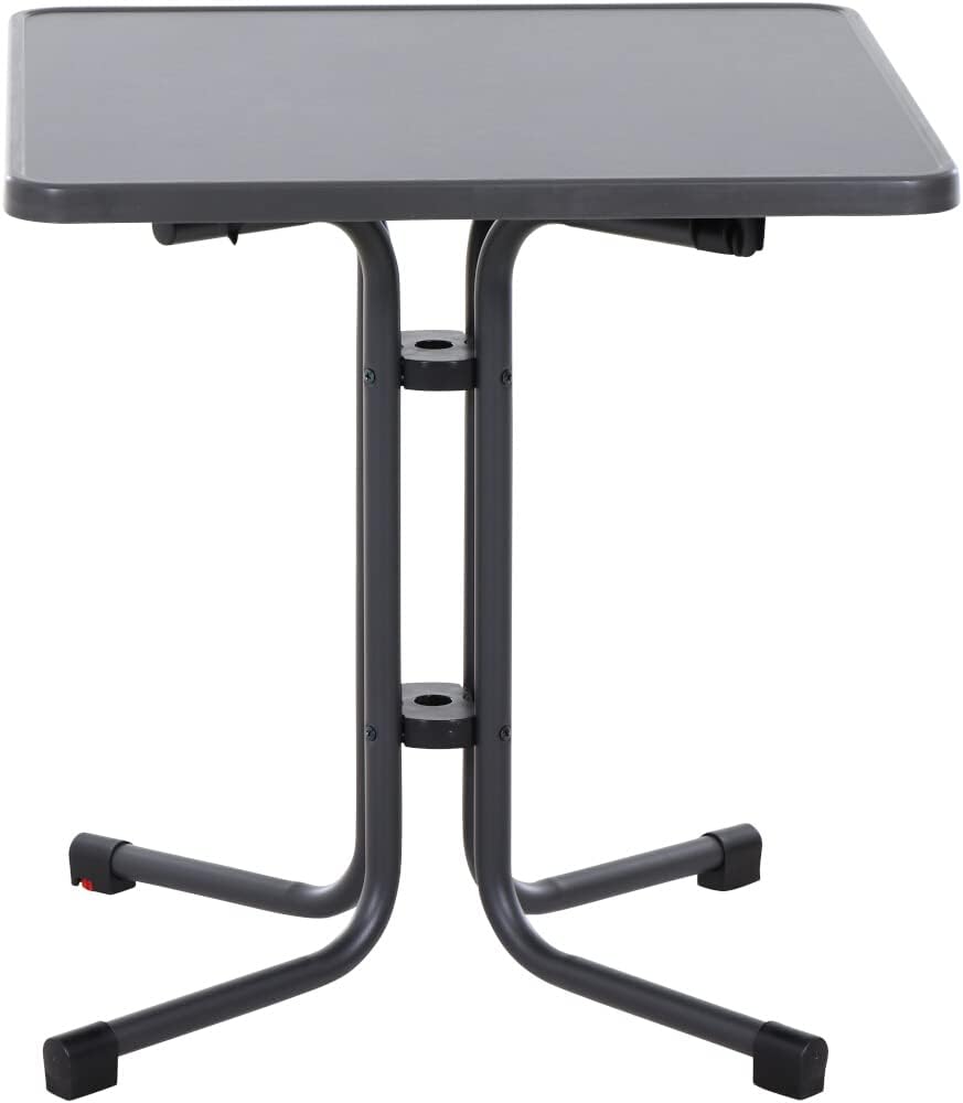Siena Garden Paco klaptafel 67x67 mat antraciet staal/melamine