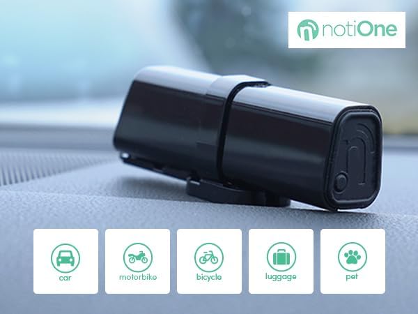 Tracker GPS basic notiOne® | Mini GPS Tracker voor voertuigen, motorfietsen, fietsen | Lokalizator zonder abonnement | Lange levensduur van de batterij | Gemaakt in Europa