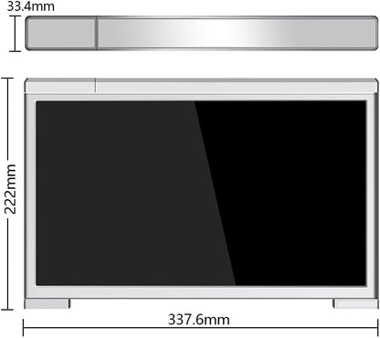 FullHD 1980p IPS 35.6 cm (14") Dual Monitor for Laptop, Dual Screen, Triple Screen for Laptop, Portable Dual Screen Monitor, Compatible with 13-16.5 Inch Windows/Mac/Chrome - QUORE
