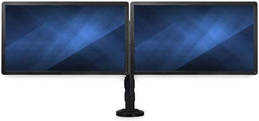 StarTech.com Dubbele monitorhouder - Ondersteunt monitoren van 13 '' tot 27'' - Verstelbaar - Bureauklem of doorvoergat bureausteun voor dubbele VESA-monitoren - Zwart (ARMBARDUOG)